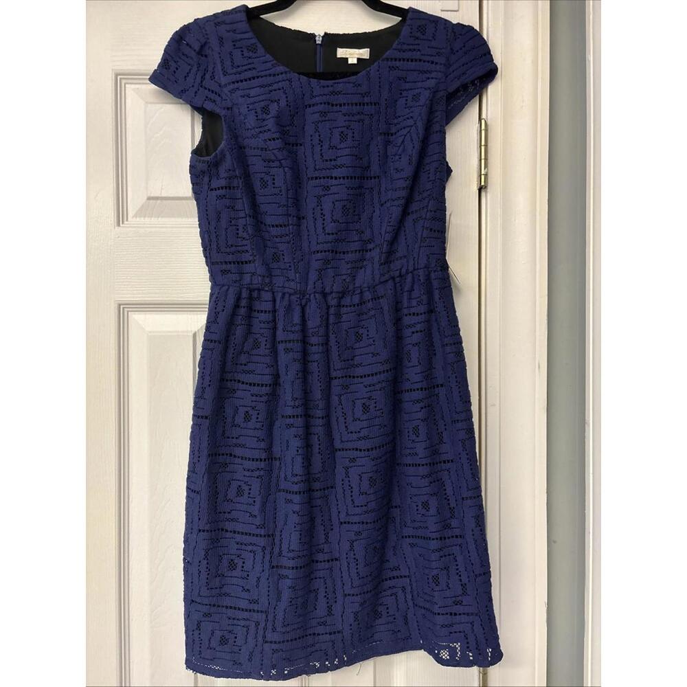 NWT Shoshanna Navy Lace Sleeveless Sheath Dress 2 Cocktail Wedding Party Work